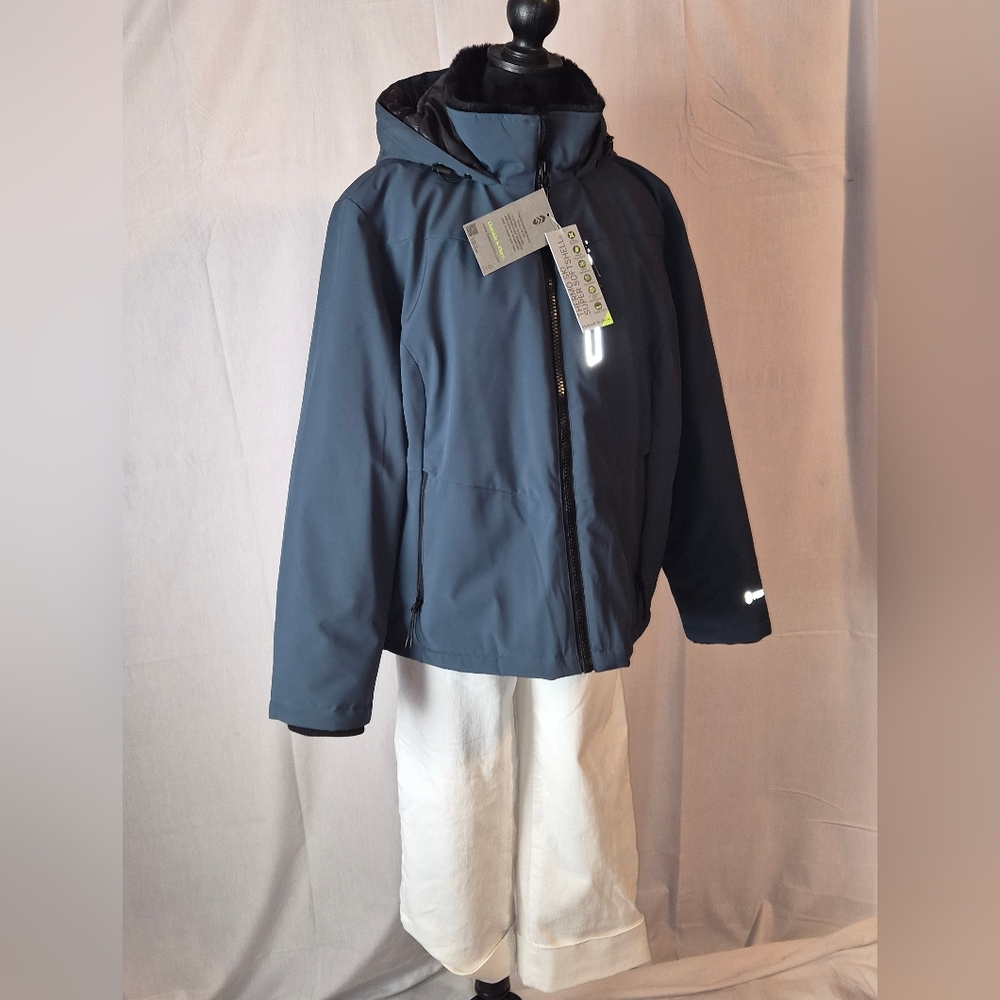 NWT Free Country Ladies Thermo Ski  Softshell Insulated Jacket XL Teal Slate